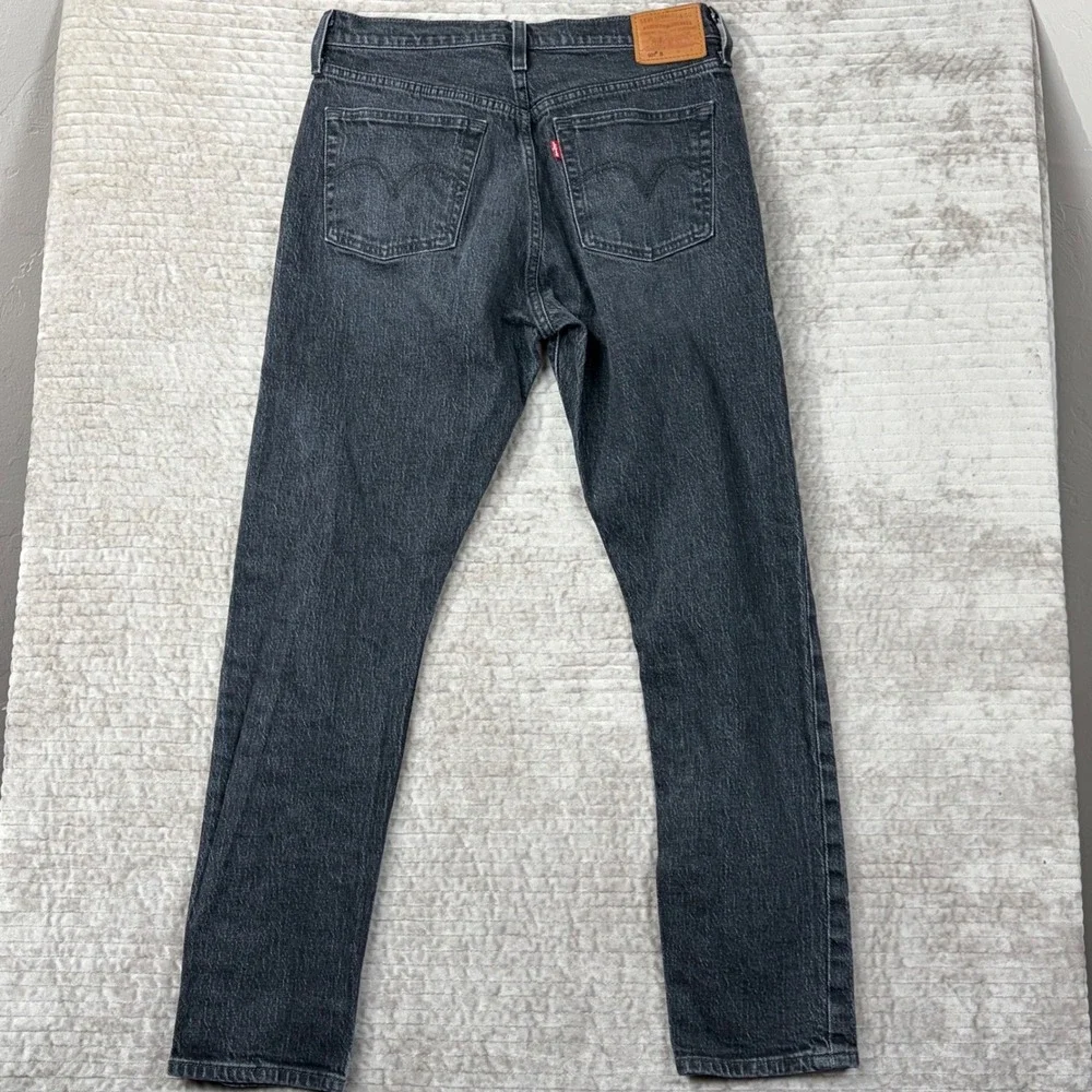 Levis 501‎ Skinny Jeans Mens 29x30 Faded Black Denim 29502-0248